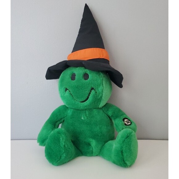 Dan Dee Vintage Green Witch Tickle Wiggle Happy Halloween Stuffed Plush Toy 20" - Picture 1 of 10